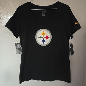Nike Women's Pittsburgh Steelers Black Tee Shirt Size Medium NWT